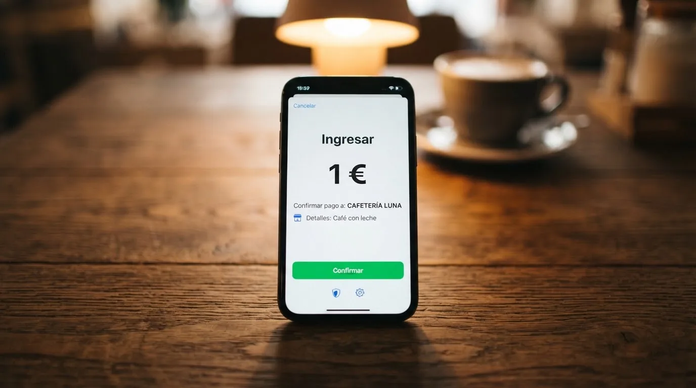Un teléfono móvil mostrando la interfaz de pago con Bizum en la pantalla de ingreso de un casino online español