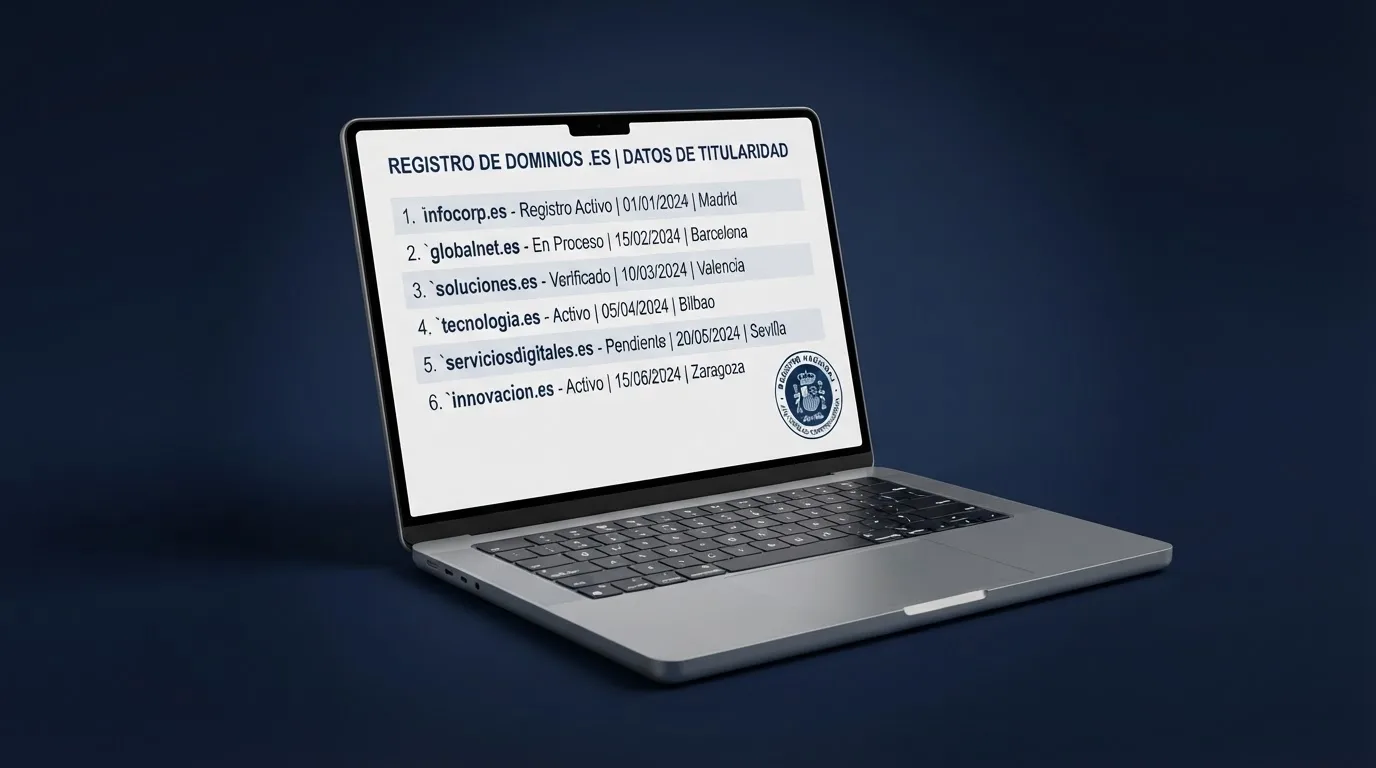 Captura del listado oficial de operadores con licencia en la página de la DGOJ (ordenacionjuego.es) con varios dominios .es visibles y el sello de la Dirección General de Ordenación del Juego